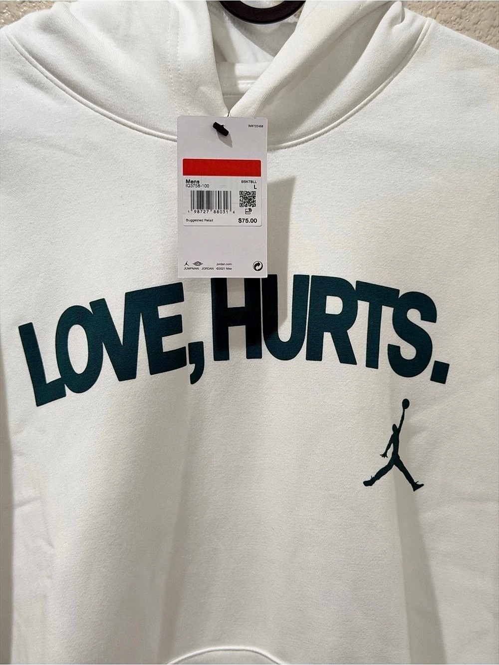 Jordan Jalen Hurts Fleece Hoodie White Large